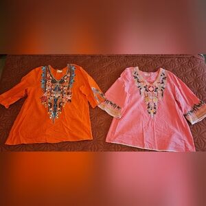 YZXDORWJ XXL linnen set of two tops